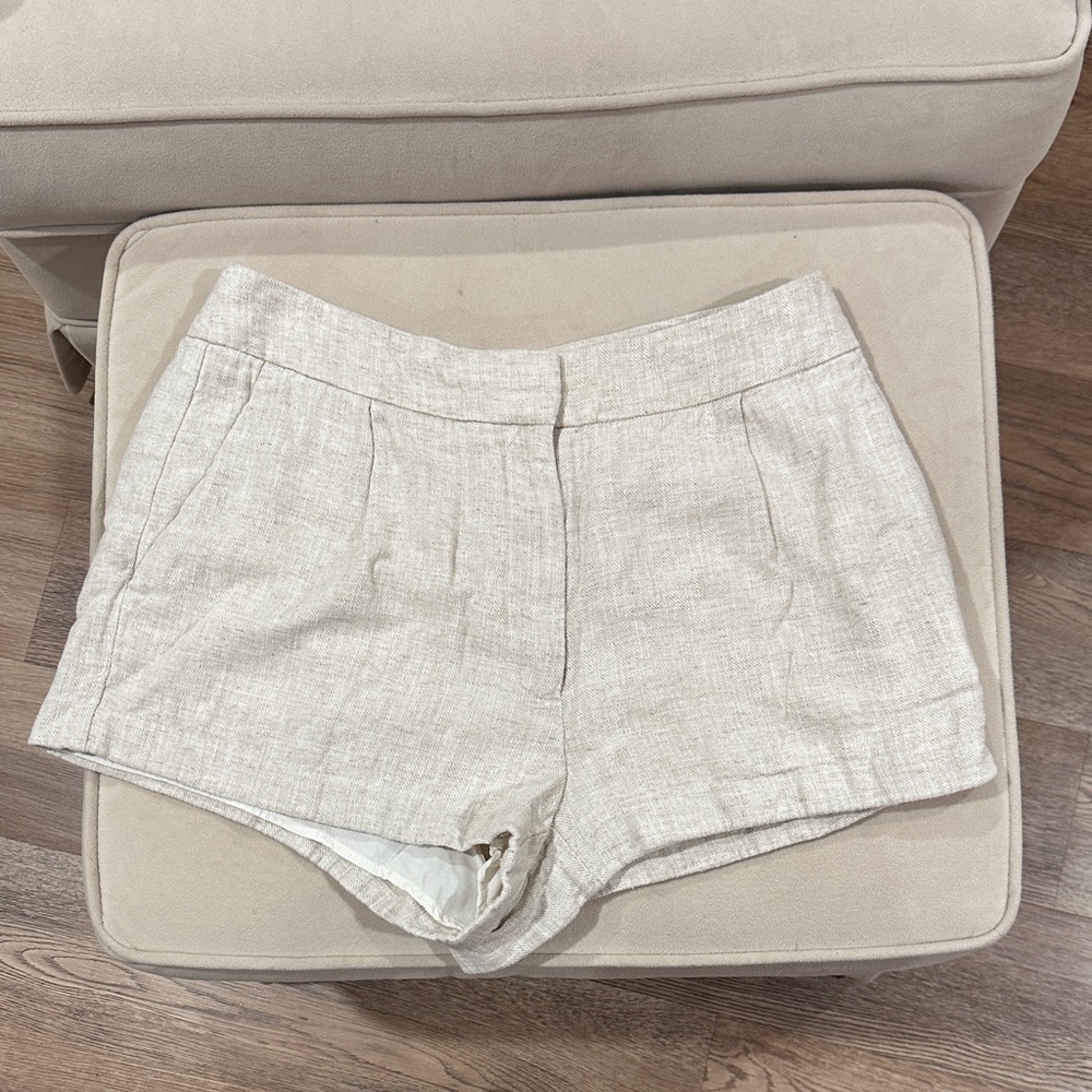 Beige Wool Knit Shorts